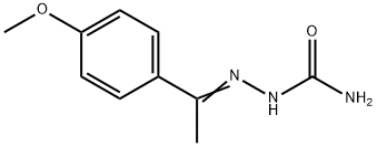 2-[1-(4-メトキシフェニル)エチリデン]-1-ヒドラジンカルボオキサミド 化学構造式