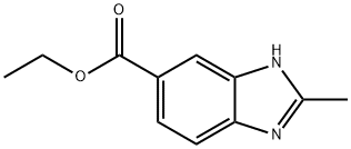 2-METHYL-1H-BENZIMIDAZOLE-5-CARBOXYLIC ACID ETHYL ESTER 结构式