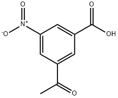 3-乙酰基-5-硝基苯甲酸 结构式