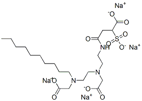 4-[[2-[(カルボキシメチル)[2-[(カルボキシメチル)デシルアミノ]エチル]アミノ]エチル]アミノ]-4-オキソ-2-スルホブタン酸テトラナトリウム 化学構造式