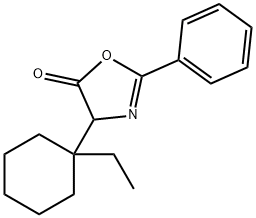 5(4H)-Oxazolone,  4-(1-ethylcyclohexyl)-2-phenyl- Struktur