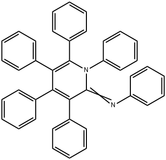 N-[1,3,4,5,6-ペンタフェニルピリジン-2(1H)-イリデン]アニリン 化学構造式