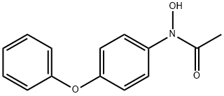 N-ヒドロキシ-N-(4-フェノキシフェニル)アセトアミド 化学構造式