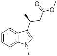 (3S)-(+)-3-(1-甲基吲哚-3-基)丁酸甲酯, 71711-31-4, 结构式