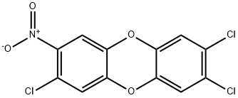 2-nitro-3,7,8-trichlorodibenzo-4-dioxin Struktur