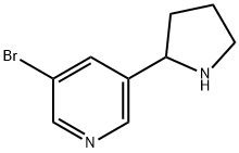 3-ブロモ-5-(2-ピロリジニル)ピリジン 化学構造式