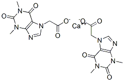 calcium 1,2,3,6-tetrahydro-1,3-dimethyl-2,6-dioxo-7H-purine-7-acetate Structure