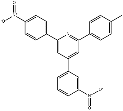2-(4-メチルフェニル)-4-(3-ニトロフェニル)-6-(4-ニトロフェニル)ピリジン 化学構造式