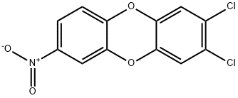 2,3-ジクロロ-7-ニトロジベンゾ-p-ジオキシン 化学構造式