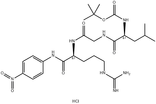 N-BOC-L-leucylglycyl-arginine-p-nitroanilide hydrochloride Structure