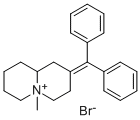 2H-Quinolizinium, octahydro-2-(diphenylmethylene)-5-methyl-, bromide,  trans- Structure