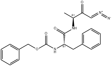 Z-PHE-ALA-ジアゾメチルケトン 化学構造式