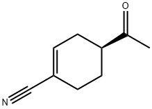 1-Cyclohexene-1-carbonitrile, 4-acetyl-, (S)- (9CI) 化学構造式