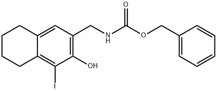 N-[(3-Hydroxy-4-iodo-5,6,7,8-tetrahydronaphthalen-2-yl)methyl]carbamic acid benzyl ester Structure