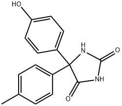 4-(p-hydroxyphenyl)-4-(p-tolyl)perhydroimidazole-2,5-dione Structure