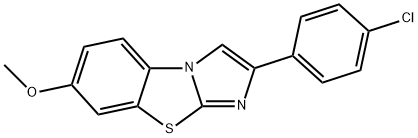 2-(4-CHLOROPHENYL)-7-METHOXYIMIDAZO[2,1-B]BENZOTHIAZOLE 化学構造式