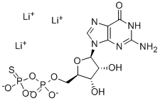 GUANOSINE 5'-O-(2-THIODIPHOSPHATE) TRILITHIUM SALT,71783-24-9,结构式