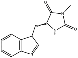 2,4-Imidazolidinedione,  5-(3H-indol-3-ylmethylene)-3-methyl- Structure