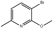 3-ブロモ-2-メトキシ-6-メチルピリジン 化学構造式