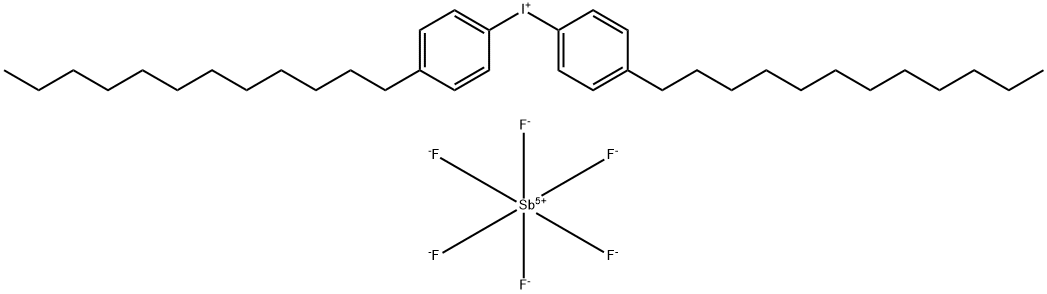 Bis(4-dodecylphenyl)iodonium hexaflurorantimonate Structure