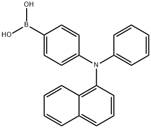 4-(1-ナフチルフェニルアミノ)フェニルボラン酸 化学構造式