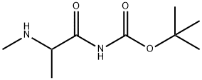 Carbamic acid, [2-(methylamino)-1-oxopropyl]-, 1,1-dimethylethyl ester (9CI) Struktur