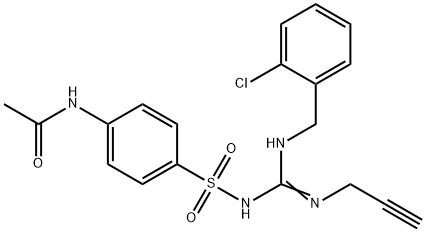 Acetamide, N-(4-((((((2-chlorophenyl)methyl)amino)(2-propynylamino)met hylene)amino)sulfonyl)phenyl)- 结构式