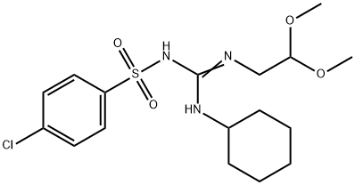 Benzenesulfonamide, 4-chloro-N-((cyclohexylamino)((2,2-dimethoxyethyl) amino)methylene)- 结构式