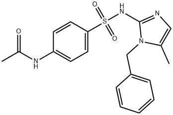 Acetamide, N-(4-(((5-methyl-1-(phenylmethyl)-1H-imidazol-2-yl)amino)su lfonyl)phenyl)- Structure