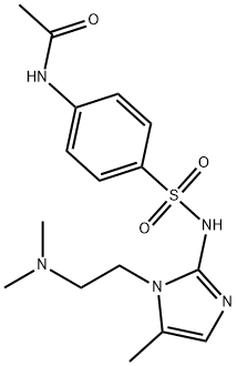 Acetamide, N-(4-(((1-(2-(dimethylamino)ethyl)-5-methyl-1H-imidazol-2-y l)amino)sulfonyl)phenyl)- Struktur