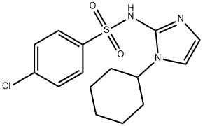 Benzenesulfonamide, 4-chloro-N-(1-cyclohexyl-1H-imidazol-2-yl)- Structure