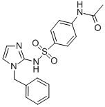 Acetamide, N-(4-(((1-(phenylmethyl)-1H-imidazol-2-yl)amino)sulfonyl)ph enyl)- Structure
