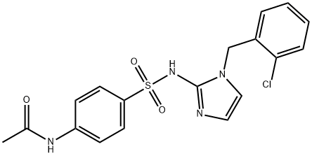 Acetamide, N-(4-(((1-((2-chlorophenyl)methyl)-1H-imidazol-2-yl)amino)s ulfonyl)phenyl)- Structure