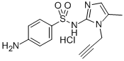 Benzenesulfonamide, 4-amino-N-(5-methyl-1-(2-propynyl)-1H-imidazol-2-y l)-, hydrochloride,71795-47-6,结构式