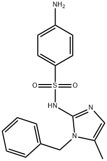 Benzenesulfonamide, 4-amino-N-(5-methyl-1-(phenylmethyl)-1H-imidazol-2 -yl)- Structure