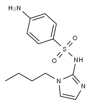 Benzenesulfonamide, 4-amino-N-(1-butyl-1H-imidazol-2-yl)- Structure