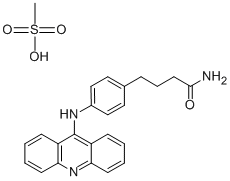 4-(p-(9-Acridinylamino)phenyl)butyramide methanesulfonate Structure