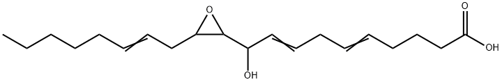 10-hydroxy-11,12-epoxyeicosa-5,8,14-trienoic acid 化学構造式