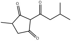 2-イソバレリル-4-メチルシクロペンタン-1,3-ジオン 化学構造式