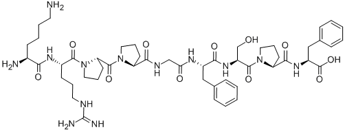 DES-ARG10-カリジン 化学構造式