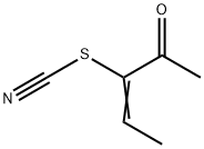 Thiocyanic acid, 1-acetyl-1-propenyl ester (9CI) 化学構造式