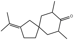 7,9-Dimethyl-2-(1-methylethylidene)spiro[4.5]decan-8-one,71820-52-5,结构式