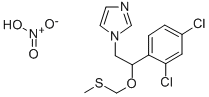 1-(2-(2,4-Dichlorophenyl)-2-((methylthio)methoxy)ethyl)-1H-imidazole m ononitrate Struktur
