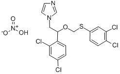 1-(2-(2,4-Dichlorophenyl)-2-(((3,4-dichlorophenyl)thio)methoxy)ethyl)- 1H-imidazole nitrate Structure