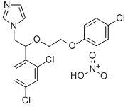 1-(2-(2-(4-Chlorophenoxy)ethoxy)-2-(2,4-dichlorophenyl)ethyl)-1H-imida zole nitrate Structure