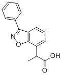 1,2-Benzisoxazole-7-acetic acid, alpha-methyl-3-phenyl- Structure
