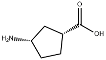 (1R,3S)-3-Aminocyclopentanecarboxylic acid Structure