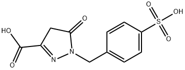 4,5-dihydro-5-oxo-1-[(4-sulphophenyl)methyl]-1H-pyrazole-3-carboxylic acid Structure