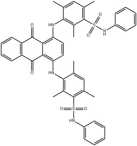 3,3'-[[(9,10-Dihydro-9,10-dioxoanthracene)-1,4-diyl]diimino]bis[2,4,6-trimethyl-N-phenylbenzenesulfonamide] Structure