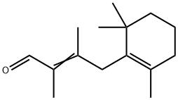 2,3-ジメチル-4-(2,6,6-トリメチル-1-シクロヘキセニル)-2-ブテナール 化学構造式